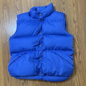 Vintage LL Bean Women's Goose Down Puffer Vest Blue